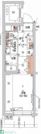 ハーモニーレジデンス新宿 THE NORTHの物件間取画像